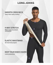Warm Thermal Underwear Set Mens Base Layer Long Johns Winter Hunting Gear Bottom