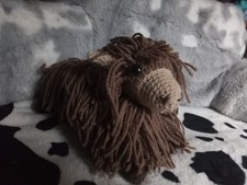 Crochet Highland Cow Plush Handmade Stuffed Animal   