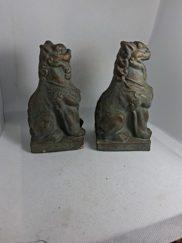 Chinese Ming Antique Terracotta Foo Dogs Marked Estate Statue 5 1/2 - Picture 7 of 19
