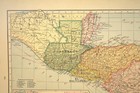 Vintage Map of CENTRAL AMERICA Guatemala Costa Rica Honduras Lake Nicaragua — photo 4