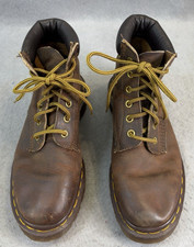 Vintage Dr Martens 939 Ben Boots Women US 7 Made England Brown Leather 6 Eye 90s