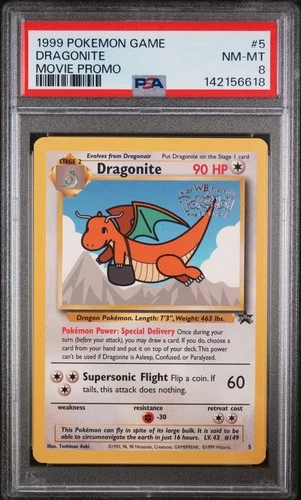 1999 Pokemon Wizards Black Star Promos 5 Dragonite PSA 8 142156618