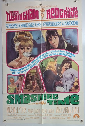 Rita Tushingham Lynn Redgrave "Smashing Time" Original 1sh Vintage Movie Poster