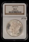 1880-CC $1 Morgan Silver Dollar - Key Date Carson City - NGC MS 65 - SKU-B5334