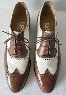 Salvatore Ferragamo Vintage Gatsby Two-Tone Wingtip Oxford  display picture 3