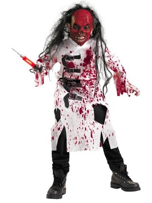 Disguise Boys Demented Doctor Jacket Scary Mask Halloween Costume Medium (8)