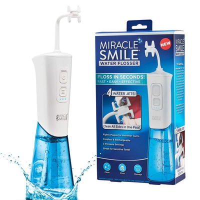 #ad #ad Ontel Miracle Smile Cordless Recharge Water Flosser 4 Jet Fast Easy Effective $28.00