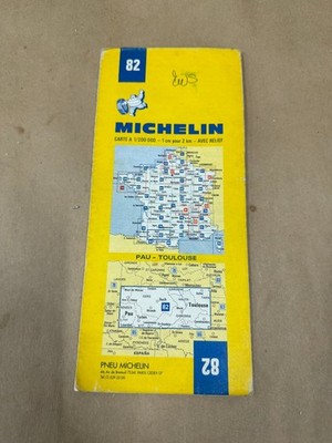 Michelin Carte 82 Travel Map Pau Toulouse 1:200,000 Avec Relief