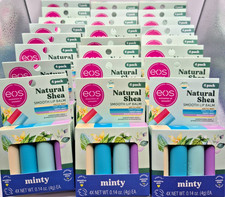 eos Natural Shea Smooth Lip Balm, Minty, Variety 4 Pack - LOT OF 24