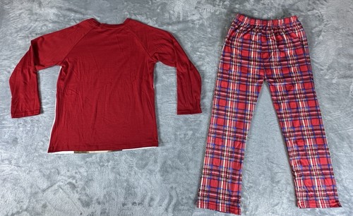 Kids Reindeer Pajamas Size 8 Youth Set of Two Pieces Long Sleeve Shirt & Pants - Picture 15 of 15