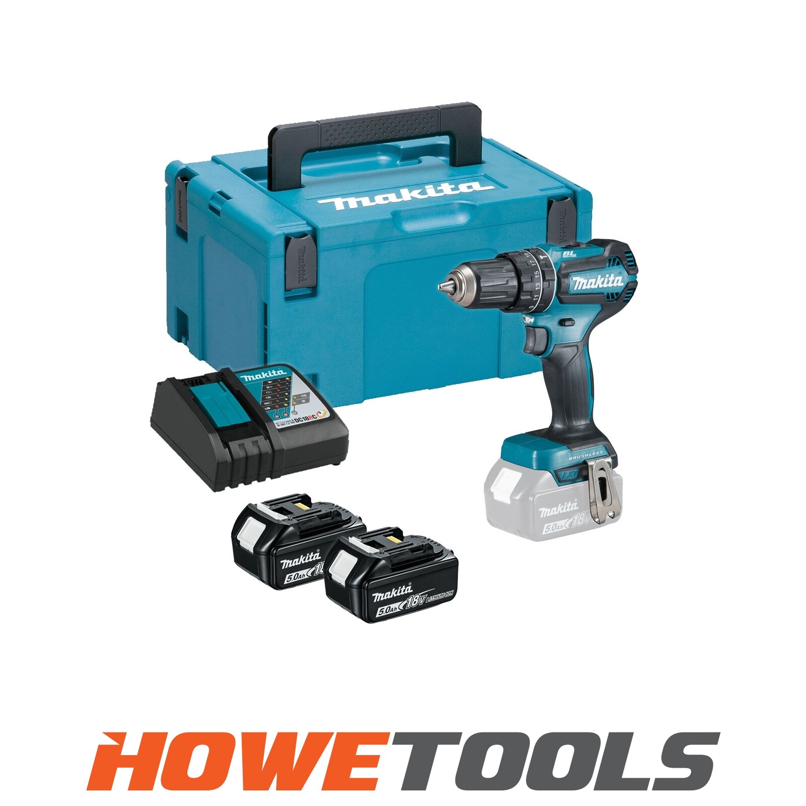 MAKITA DHP485RTJ 18v Combi drill 13mm keyless chuck