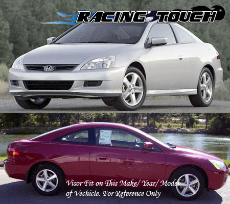 Rain Guards Sun Visor Deflector & Sunroof 3pcs For 03-07 Honda Accord 2 DR Coupe - Foto 7 di 7
