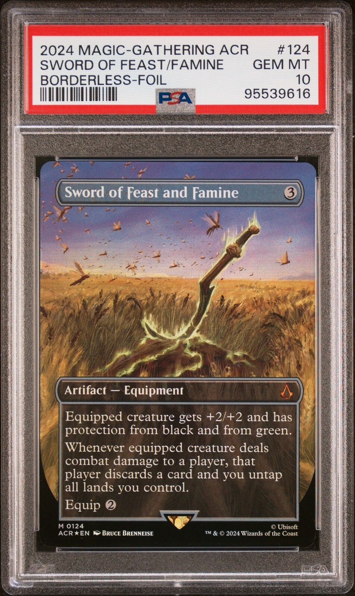 Assassin's Creed MTG PSA10 Sword of Feast and Famine Mythic Assassin's Creed MTG PSA10 Sword of Feast and Famine Mythic