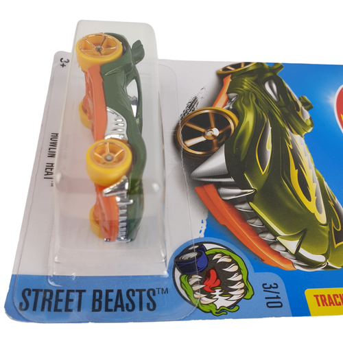 Hot Wheels HOWLIN HEAT T/Hunt Street Beasts Green Car 203/250 2016 NEW Sent Box - Picture 4 of 9