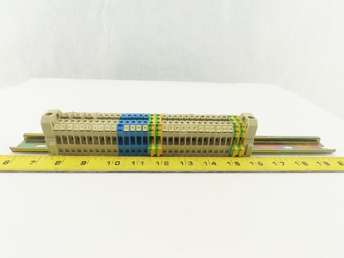 Siemens 8WA1 011-1DG11 800V 32A Wire Terminal Block Din Rail Lot Of 31 - Picture 1 of 10