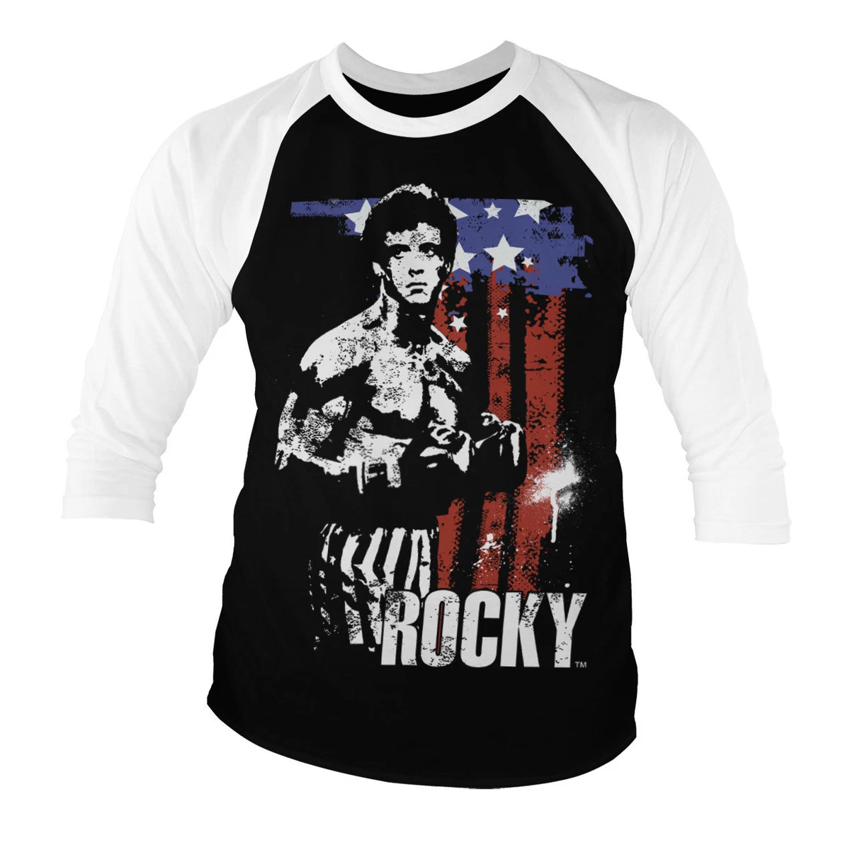 American flag 3/4 2025 sleeve shirt