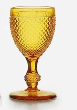 Vista Alegre Bicos Goblet Amber