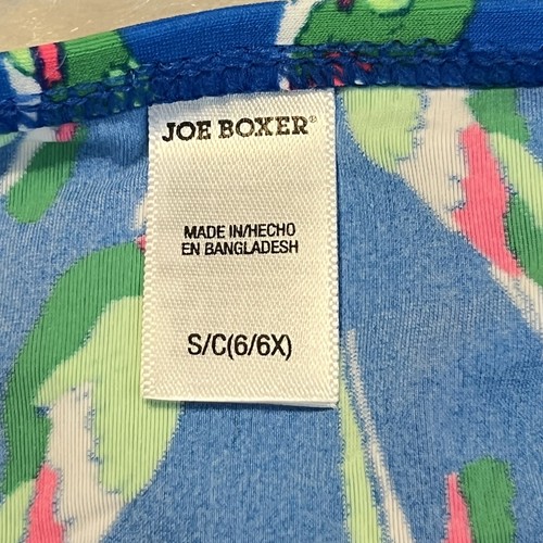 Joe Boxer Parrot Print 3 Piece Swimsuit Girls Size Small 6/6X Blue Green - Picture 3 of 8