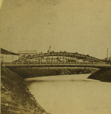 Ansichten Russlands Die Hängebrücke altes Stereo Foto Leon & Levy 1870