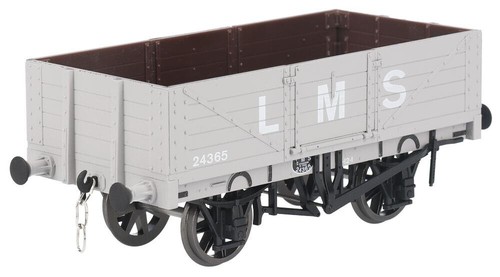 Dapol 7F-051-058 5-Bohlen offener Wagen in LMS grau - 24365 | Zustand: New