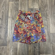 Vintage Central Falls Skirt Women's Size 8 Made in USA Abstract Retro Print