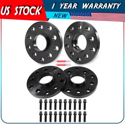 15 mm 5x100 & 5x112 M14x1.5 4 Pcs Wheel Spacers Fits Audi A3 2005 2006 2007-2011