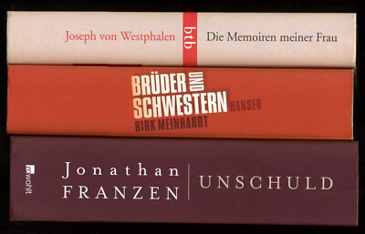 3 Hardcover-Bände FRANZEN Unschuld MEINHARDT Brüder & Schwestern WESTPHALEN Mem 