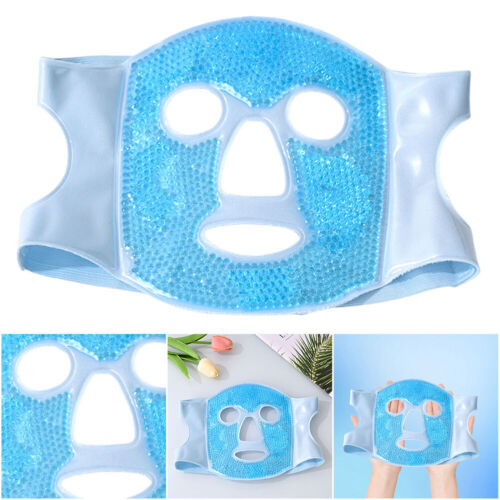 Cold Face Eye Mask Reusable Ice Face Mask for Dark Circles and Puffiness (Blue) - Picture 2 of 10