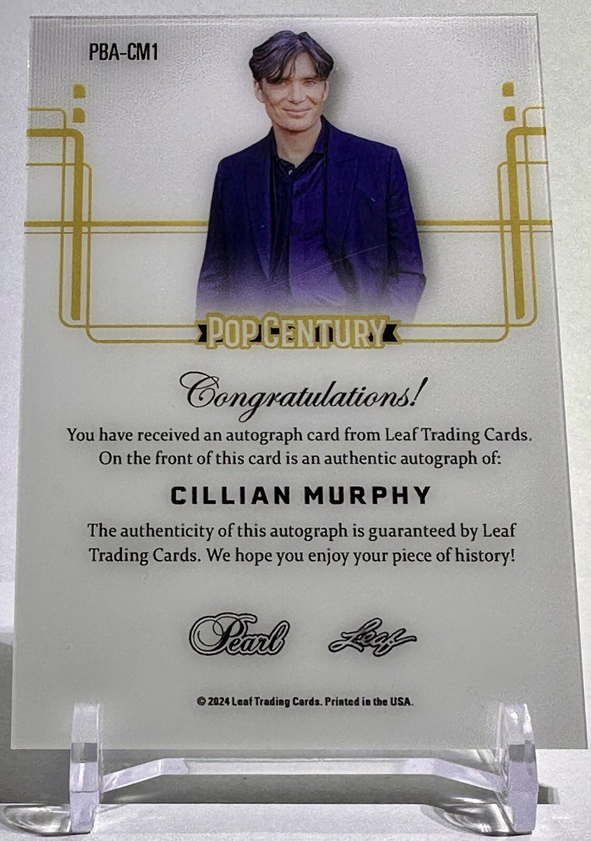 2024 Leaf Pop Century Metal Cillian Murphy Pearl Silver Glitter 
