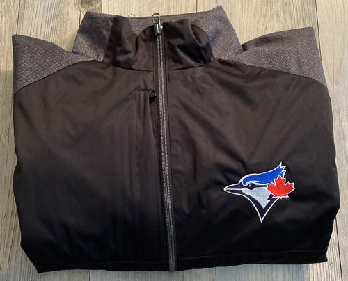 Toronto Blue Jays MLB windbreaker jacket full zip mens Antigua black gray Large - Picture 12 of 14