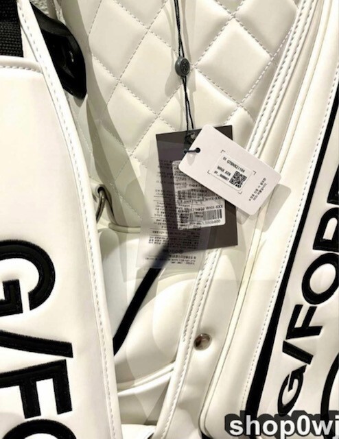 G FORE Caddy Bag Golf Bag White New with tags PU 4.5kg From