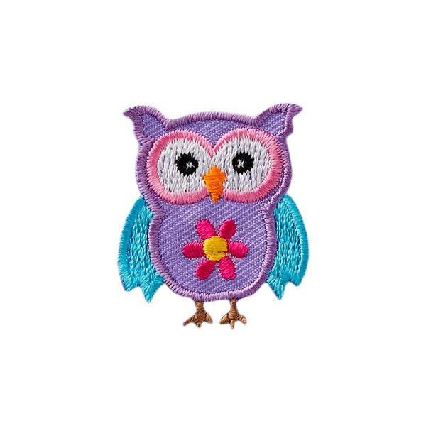 ♥AufbüGler♥BüGelmotiv♥Applikation Patch♥Eule Lila♥AufnäHer ♥Neu♥♥-image