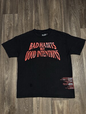 VLONE x Nav Bad Habits Good Intentions Hip Hop Rap Tour Merch