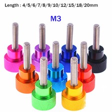 Knurled Thumb Screws Shoulder Bolts M3 x4-20mm Aluminium Hand Grip Knob High Typ