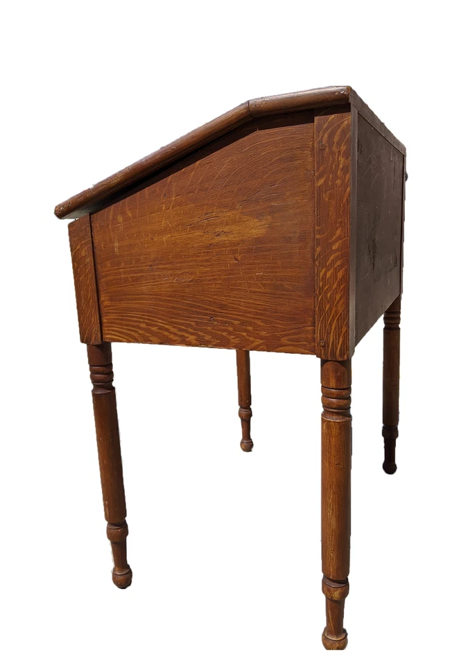 Arte popular pintado en grano original recepción inclinada federal americana c.1825  Foto 3 de 4