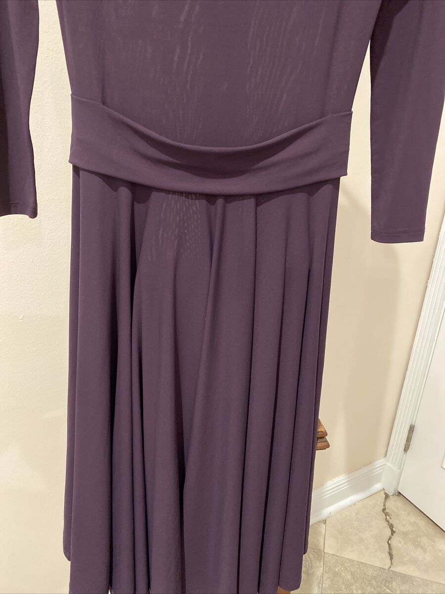 Versace jeans couture Purple dress midi Long sleeve A-line