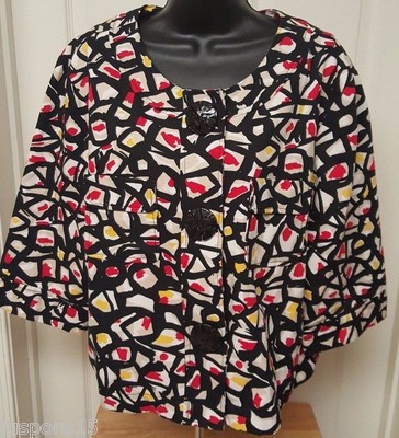 Ruby Rd Womens Jacket Coat Size 18 Multicolor