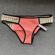 New Victoria's Secret Neon Nectar Surf Crochet Classic Hipster Swim Bottom Small