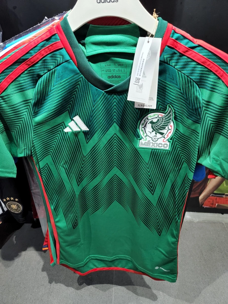 Hat and Beyond Kids Mexico National Soccer Jersey Coat of Arms Moisture  Wicking Pullover Futbol Futsal T Shirt 