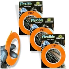 LiME LiNE Vinyl Masking Tape for Pinstriping - Combo Pack [ 1/4" 1/8" 1/16" ]
