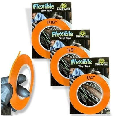 #ad LiME LiNE Vinyl Masking Tape for Pinstriping Combo Pack 1 4quot; 1 8quot; 1 16quot; $30.44
