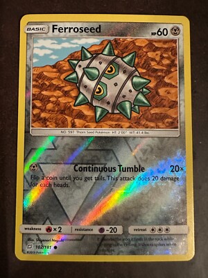 Ferroseed 102/181 Sm-Team Up Reverse Holo