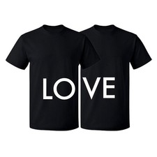 Couple Matching T-shirt Love Tshirt-LO VE Valentines Day Couple Shirts-V-Day