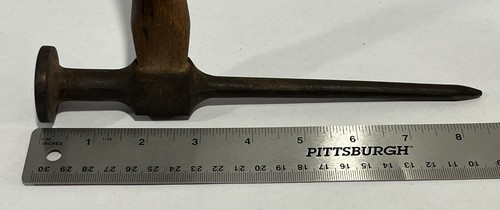 VTG. Snap-on Tools USA Long Wood Handle Picking Auto Body Hammer BF614 - Foto 6 di 8