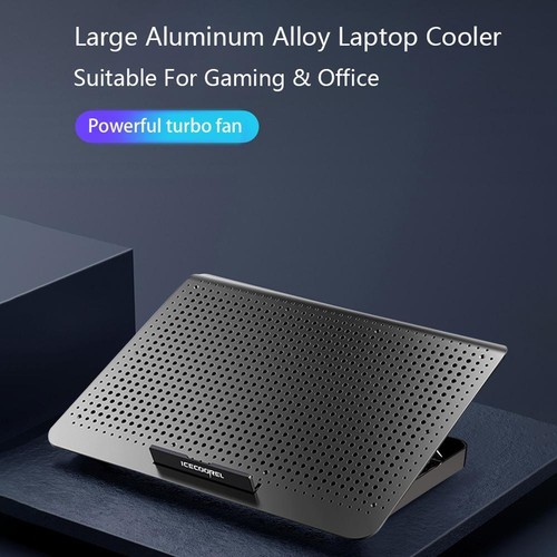 A18 Laptop Cooling Pad with Wind Adjustment Knob Aluminum Laptop Cooler Stand - Picture 1 of 10