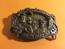 1985 Mt Rushmore South Dakota Brass Metal Belt Buckle