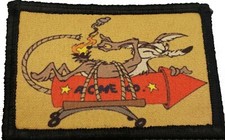 Wile E Coyote Morale Patch Funny Tactical Military USA flag Badge