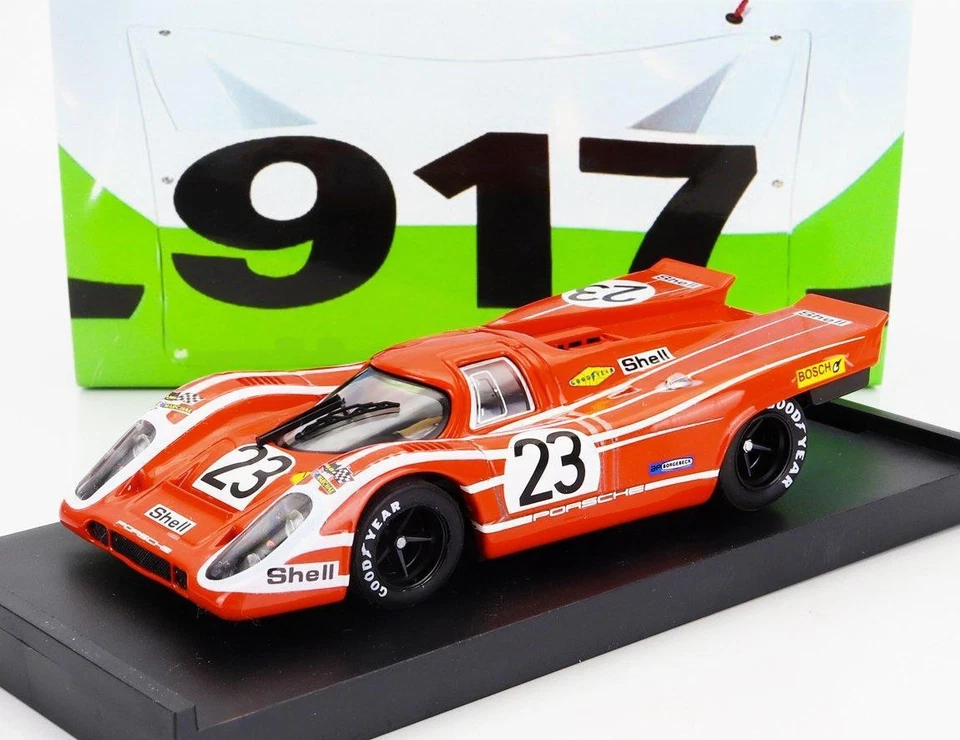 1/43 BRUMM PORSCHE 917K 4.9L TEAM SALZBURG N 23 WINNER 24hLEMANS 1970  RED WHITE - Immagine 3 di 3