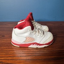 Nike Air Jordan 5 Retro TD Toddler Size 8C Pink Foam 725172-106 Kids Shoes