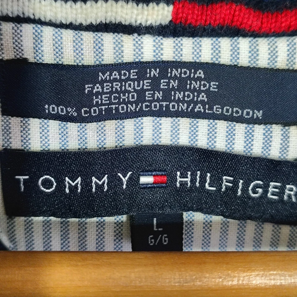 Tommy Hilfiger Cuello en V Sin Mangas Suéter Chaleco Pullover Tejido Sólido Foto 3 de 4